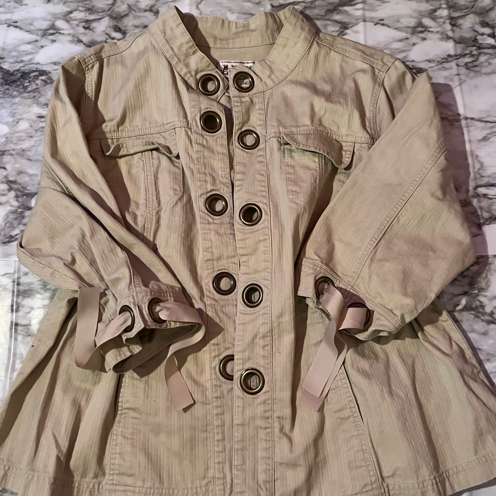 Lace up Tan Jacket